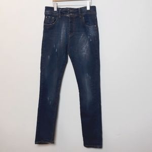 High Rise Button Fly  Skinny Stretch Jean